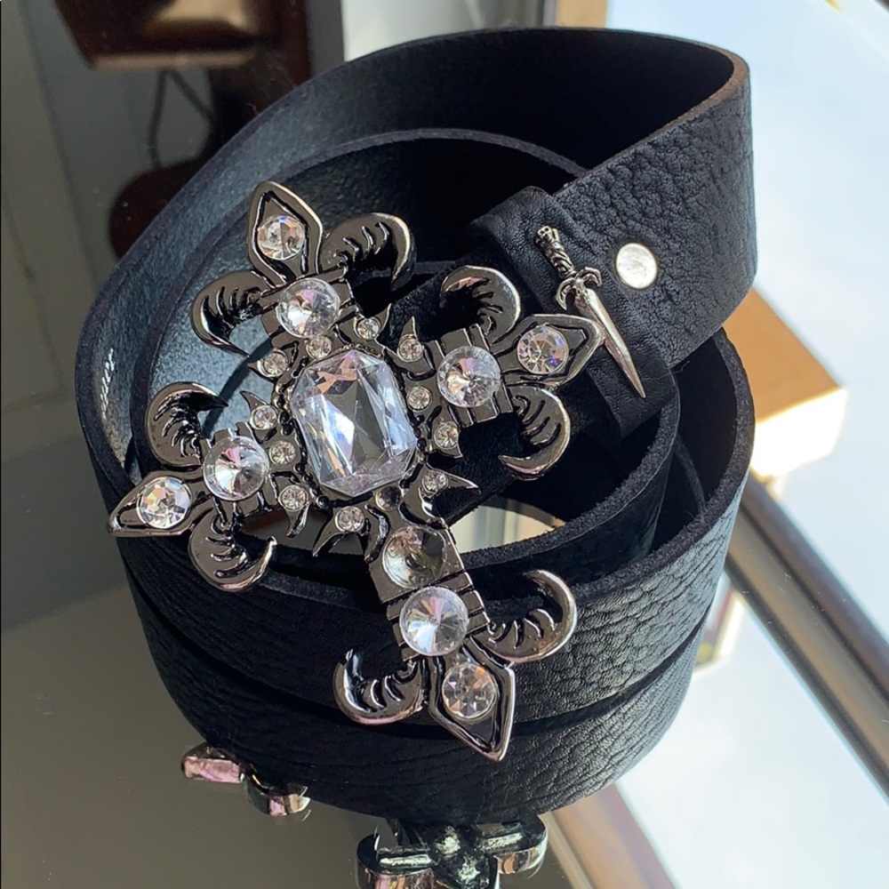 Silver Dagger Cross Belt